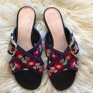Kate Spade NY Faris indigo slides sandals NIB